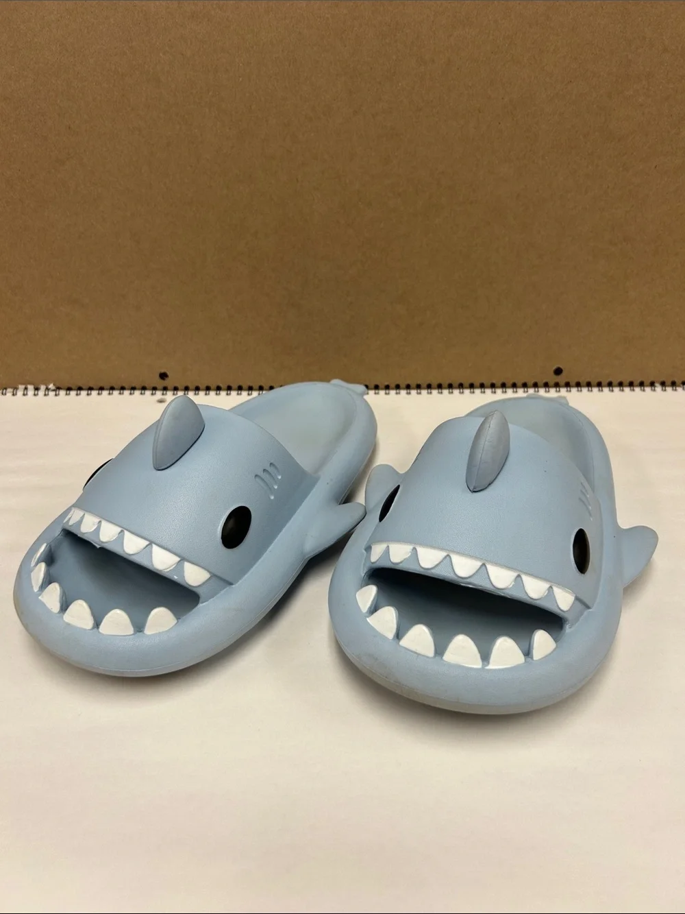 Kids Shark Slip-On One-Piece Clog - Light Blue
